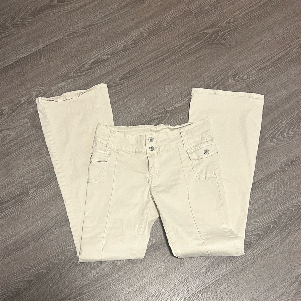 Brandy Melville Cream Straight Leg Pants